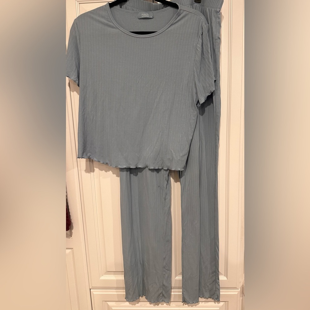 Nuuds ‘Mist’ Mini Rib Pajama Pant Set - Picture 6 of 11